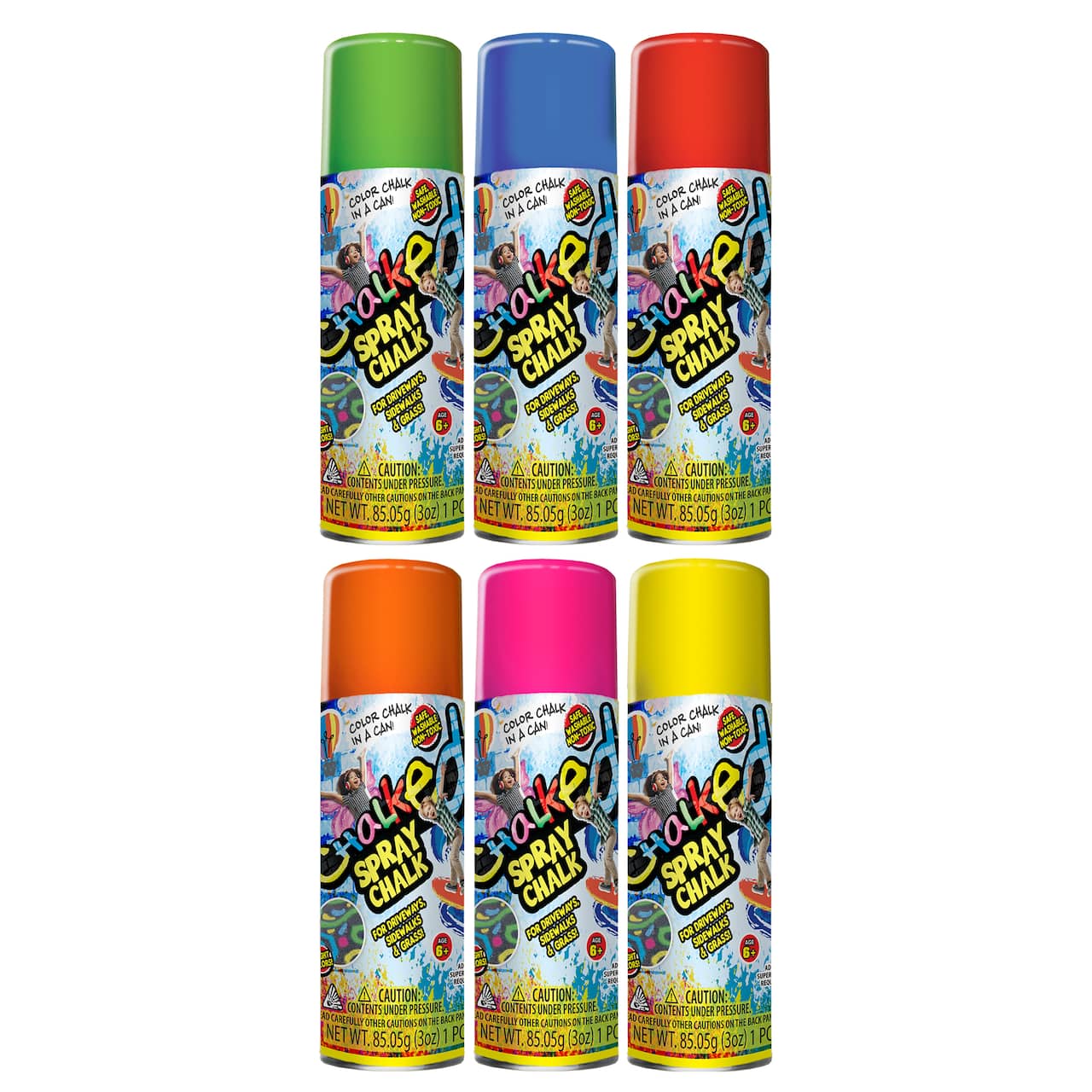 Assorted JA-RU Chalked Spray Chalk in a Can, 1pc.